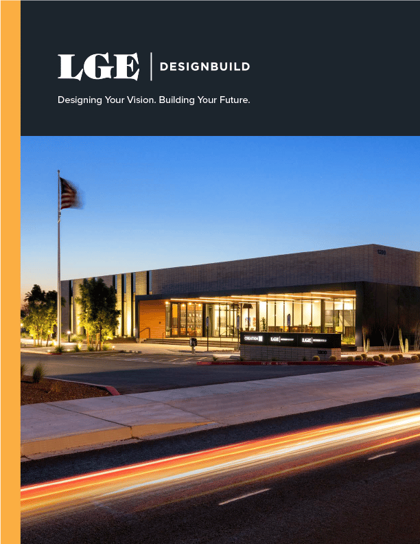 cover of the LGE Design Build, Company Brochure document