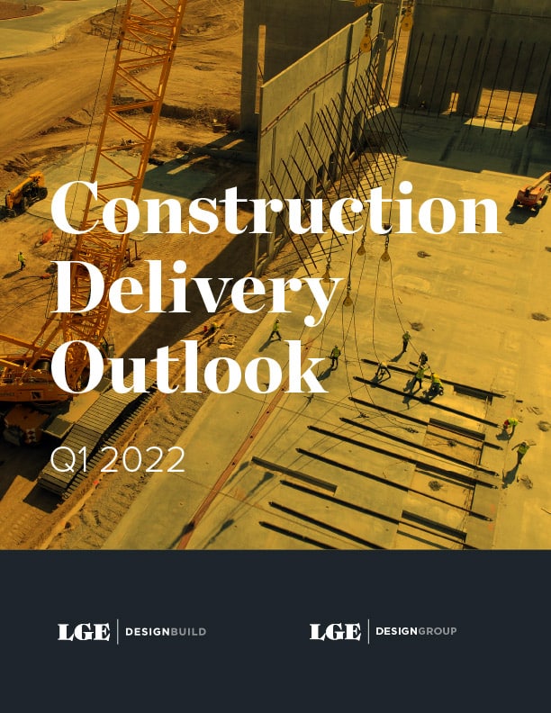 cover of the Q1 2022 Construction Delivery Outlook document