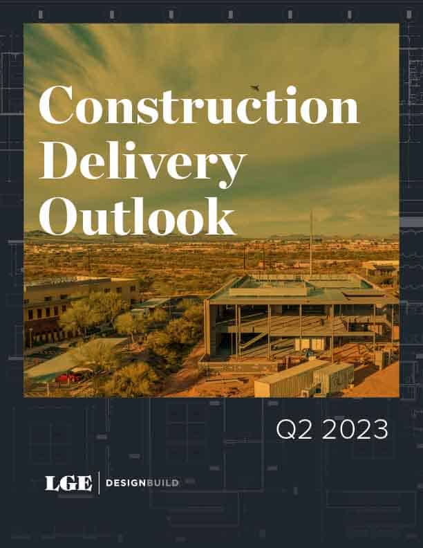 cover of the Q2 2023 Construction Delivery Outlook document