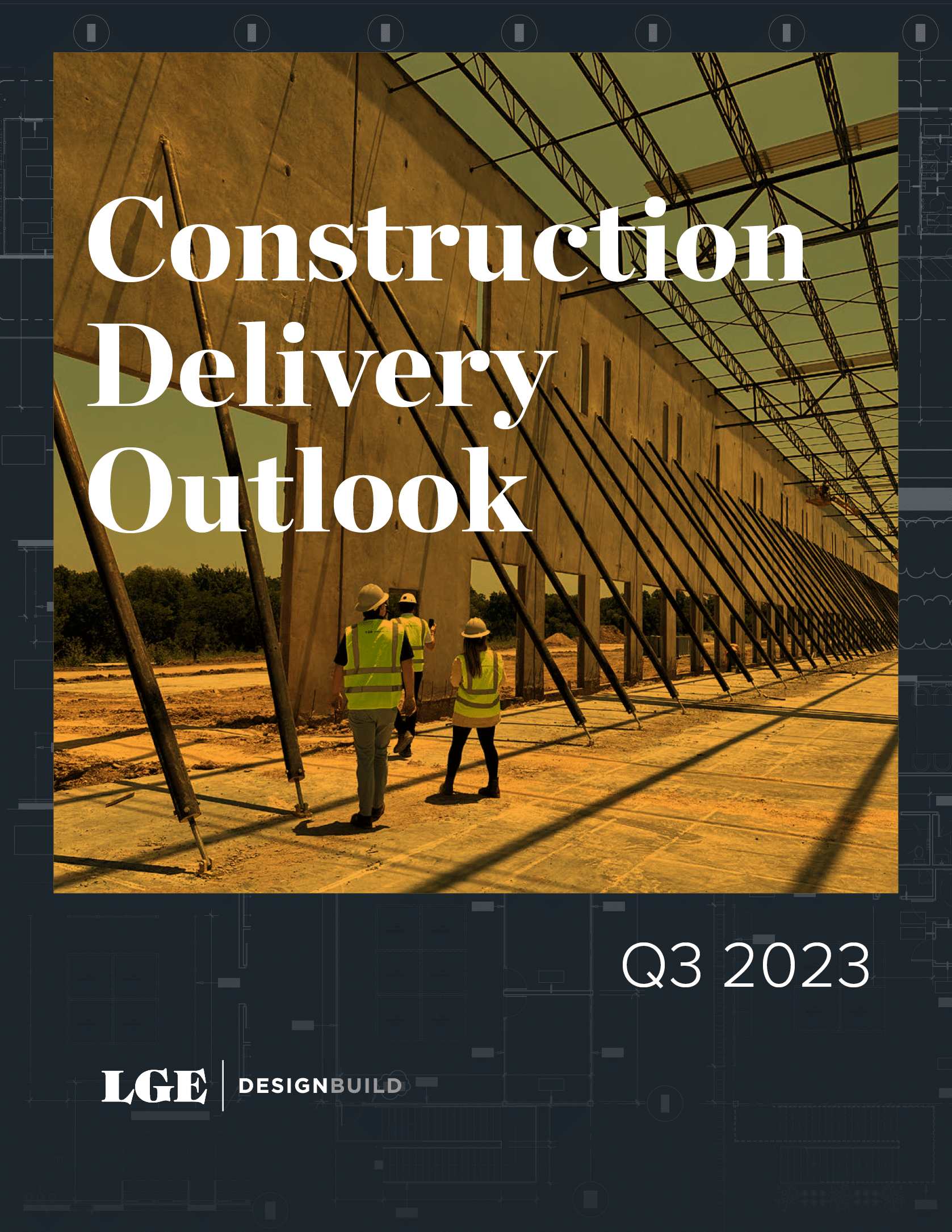 cover of the Q3 2023 Construction Delivery Outlook document